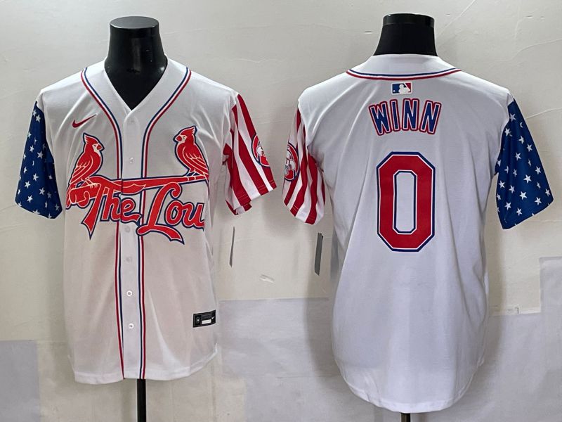 Men 2025 St.Louis Cardinals #0 Winn White a generation of national flags Joint Name Nike MLB Jersey style 2->st.louis cardinals->MLB Jersey